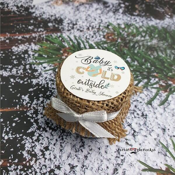 Winter Konsept Baby Shower Kavanoz Hediyelik - 1