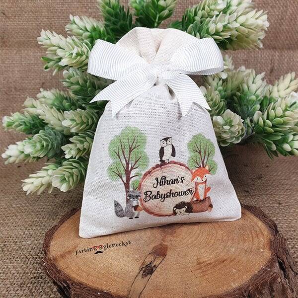 Woodland Babyshower Konsept Lavantalı Kese - 1
