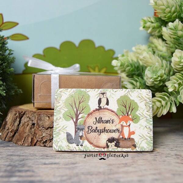 Woodland Konsept Baskılı Doğal Taş Magnet - 1