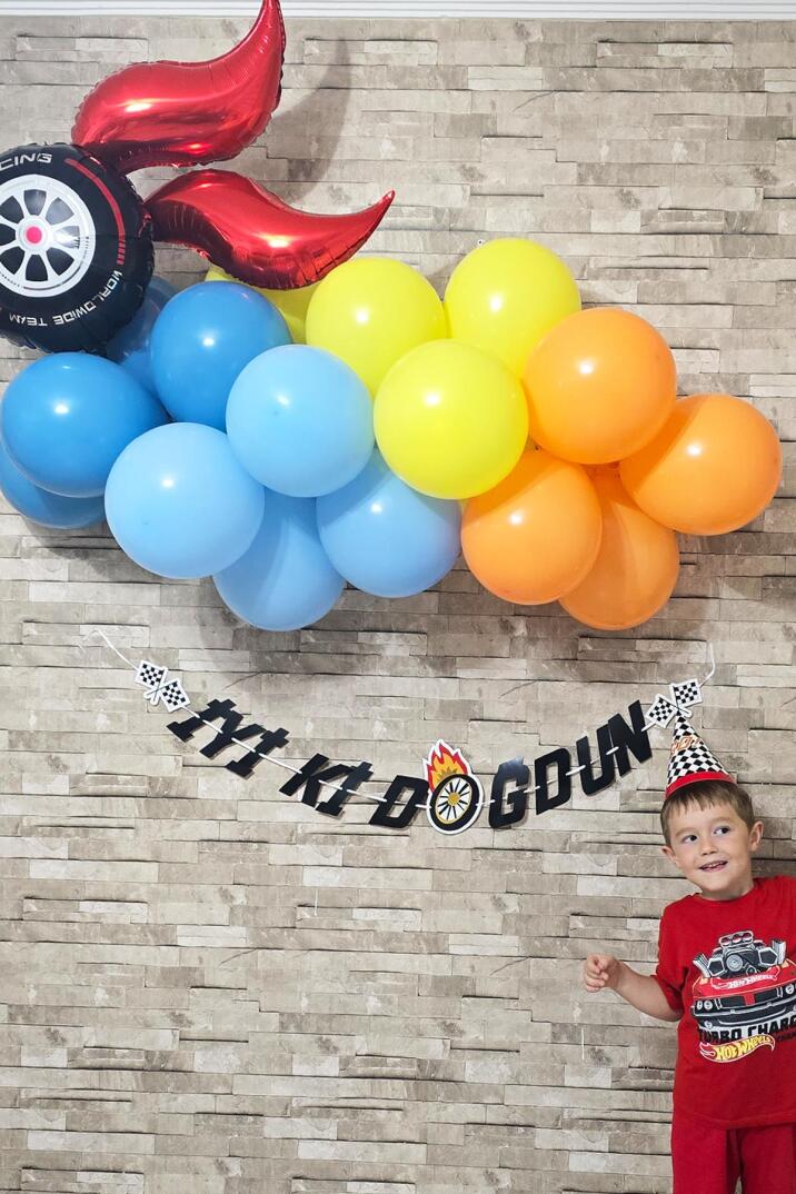 Yarış Araba Tema Doğum Günü İyi Ki Doğdun Banner Kalın Kart Uzun Banner  - 4