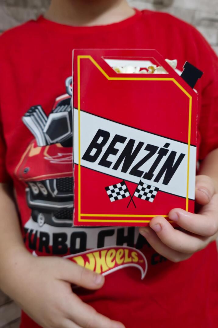Yarış Konsept Popcorn Kutusu 8 Li Özel Üretim Benzin Bidonu Şeklinde Kutu 8 Adet - 1
