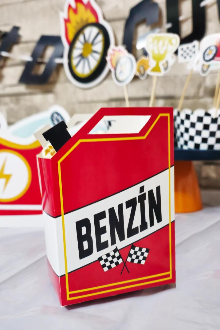 Yarış Konsept Popcorn Kutusu 8 Li Özel Üretim Benzin Bidonu Şeklinde Kutu 8 Adet - 3