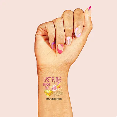 Yaz Kokteyli Last Fling İsme Özel Dövme  