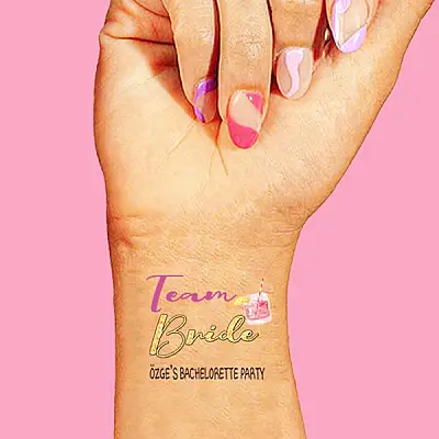 Kişiye Özel Yaz Kokteyli Team Bride Dövme 