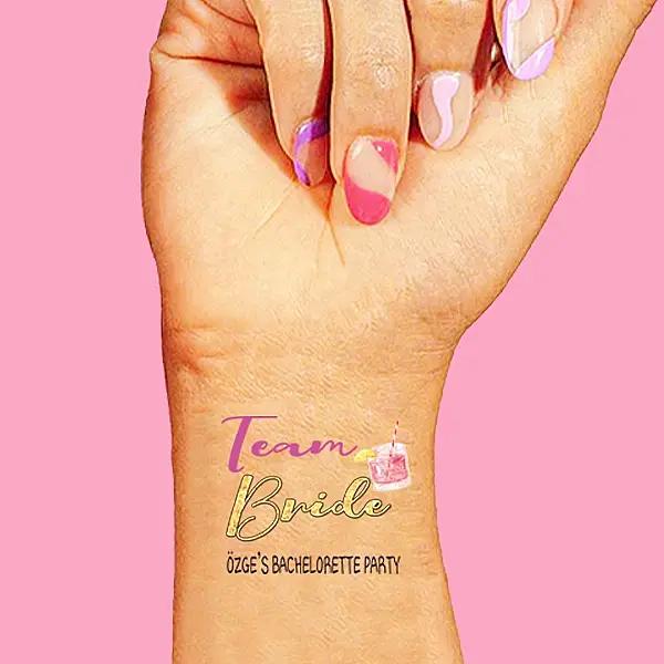 Kişiye Özel Yaz Kokteyli Team Bride Dövme - 1