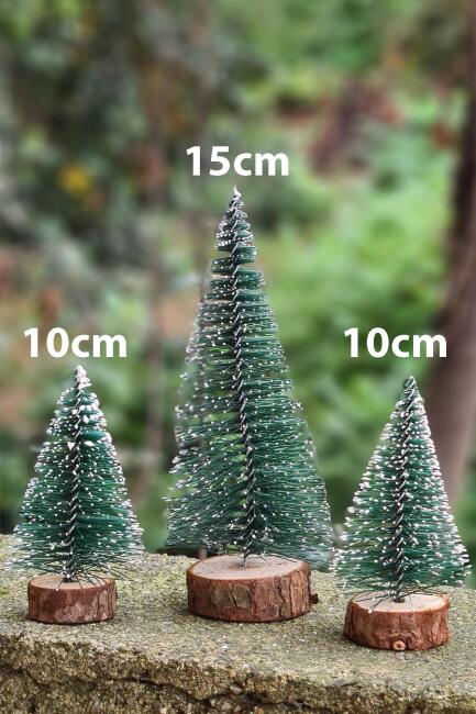 Yılbaşı Ağacı 3lü Mini Masa Üstü Yılbaşı Ağacı Seti 3 Ad - 2
