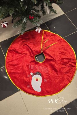 Yılbaşı Ağacı Örtüsü Çam Ağacı Altı Örtüsü Lüks Kumaş Yıkanabilir 80cm - 2