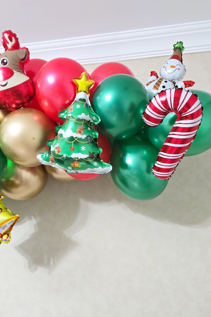 Yılbaşı Balon Zinciri Paketi Yılbaşı Balon Süsleme Seti 39 Parça Yılbaşı Tema Folyo Balonlu Set - 5