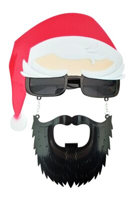 Yılbaşı Parti Gözlüğü Şapkalı Sakallı Noel Baba Eğlenceli Yeni Yıl Parti Gözlüğü - 2