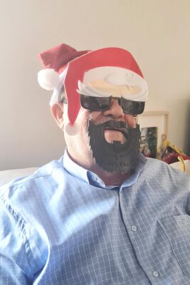 Yılbaşı Parti Gözlüğü Şapkalı Sakallı Noel Baba Eğlenceli Yeni Yıl Parti Gözlüğü - 3