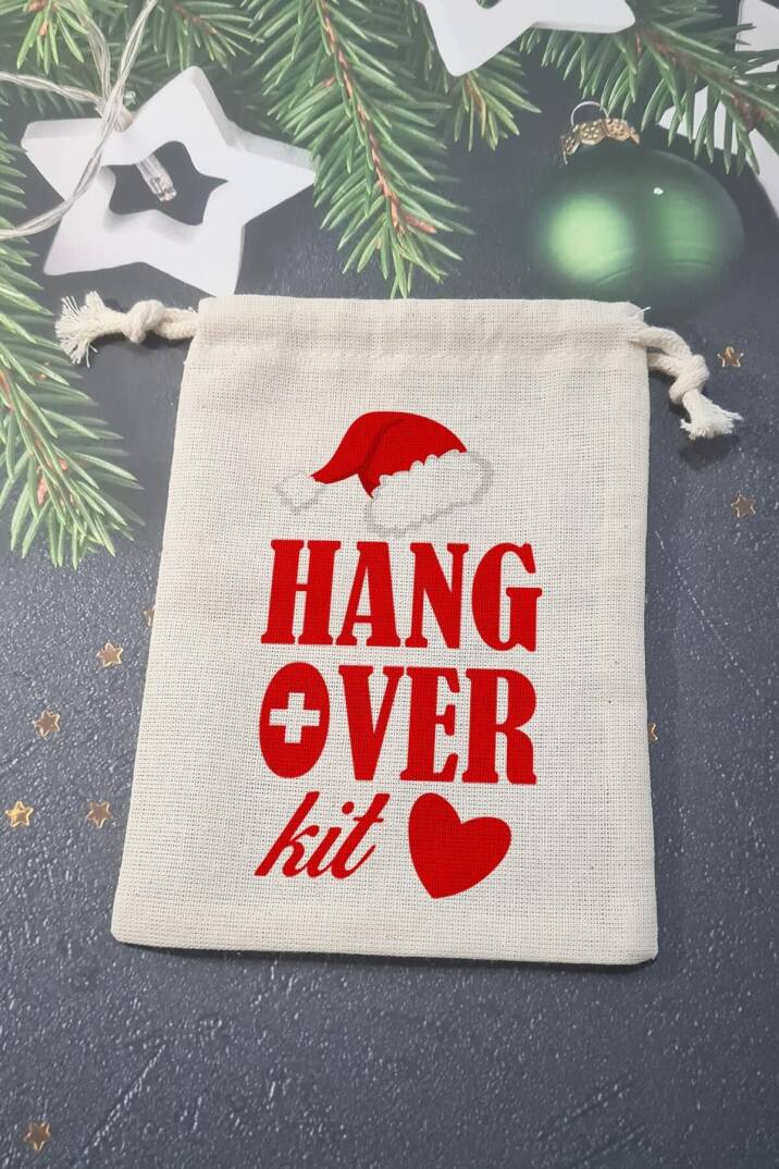 Yılbaşı Partisi Noel Şapkalı Hangover Kit Kesesi - 10 Adet - 1