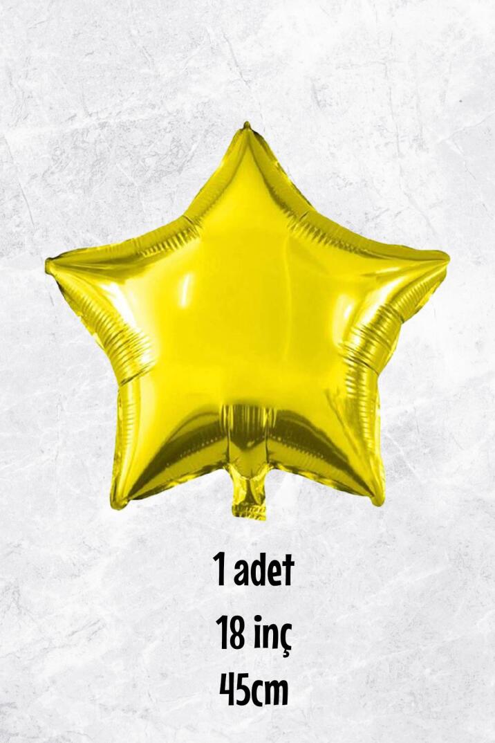Yıldız Balon GOLD Yıldız Folyo Balon 18 - 1