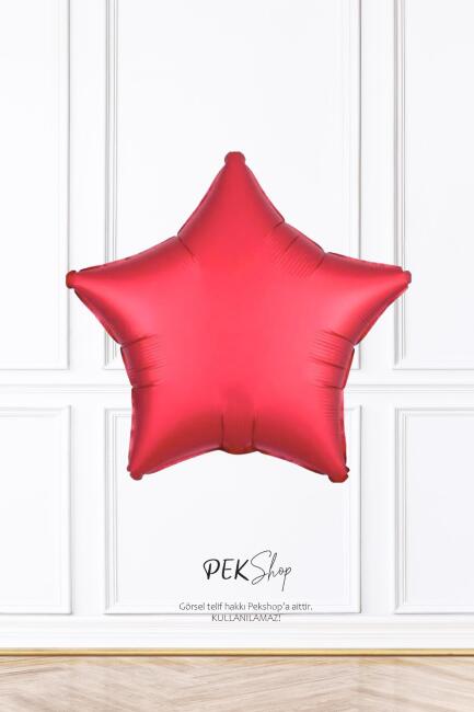 Yıldız Balon KIRMIZI Yıldız Folyo Balon 18 inç - 1