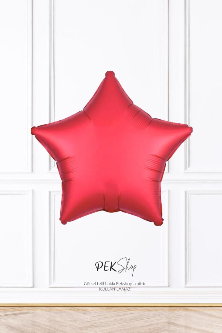 Yıldız Balon KIRMIZI Yıldız Folyo Balon 18 inç - 1