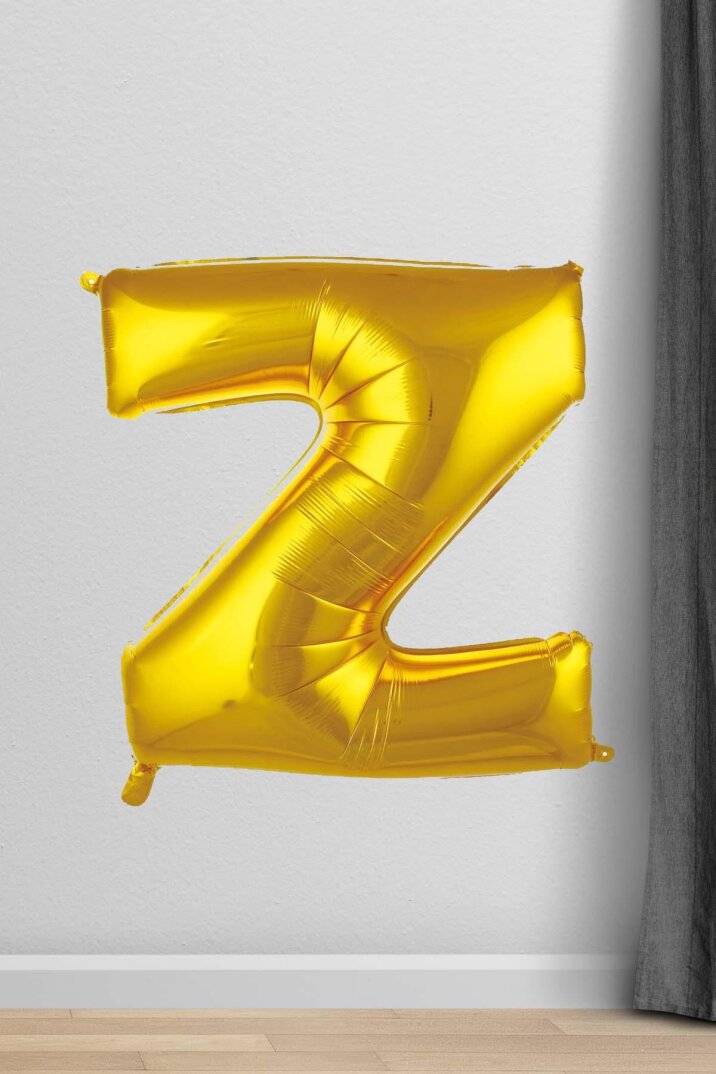 Z Harfi Folyo Balon Gold 100 cm 40 inç 1 Metre Altın - 1