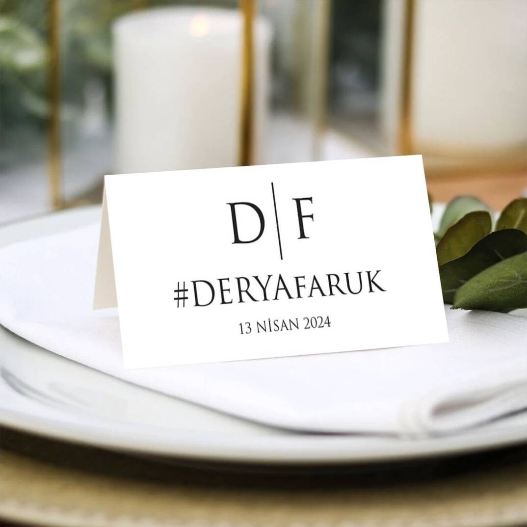 Zarif Logo Konsept Hashtag / Masa Üstü İsim Kartları - 1